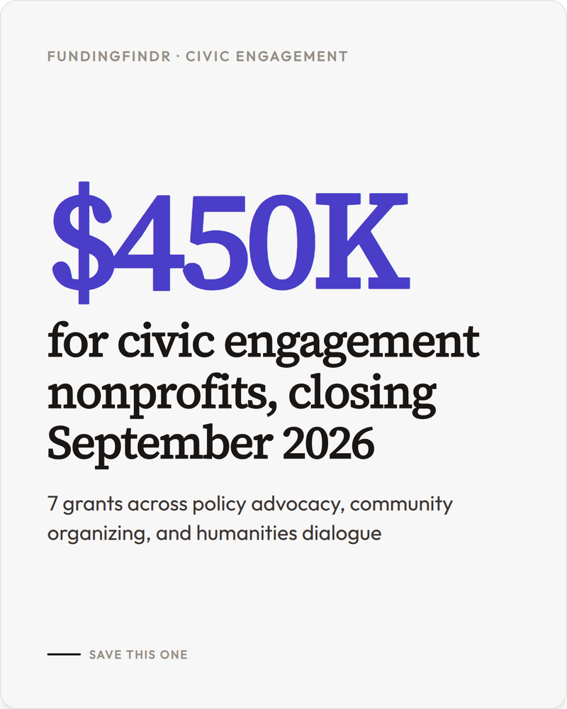 Civic Engagement Grants for September 2026