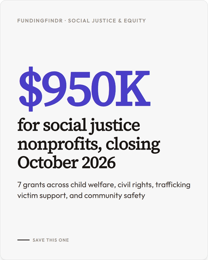 October 2026: Social Justice and Equity Grants on the Horizon