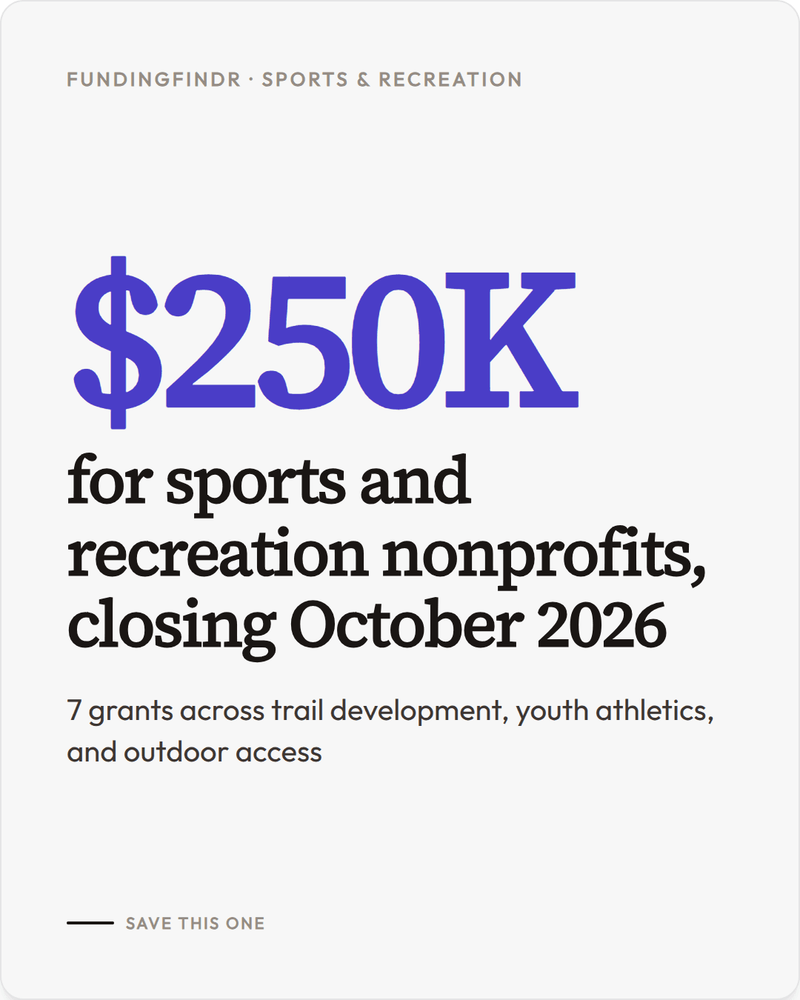 October Opportunities for Sports and Recreation Nonprofits